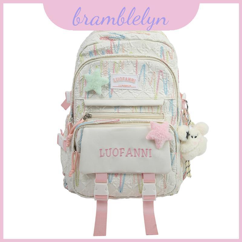 Mochila Estilo Juvenil Campus Com Grande Armazenamento De Material De Nylon Para Estudantes Em Séries A Três Seis