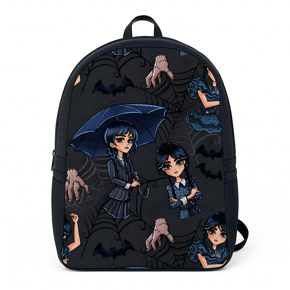 Mochila Escolar Estampada Wddinha Addms Mãozinha Série Alça Reforçada de Lona Infantil Juvenil