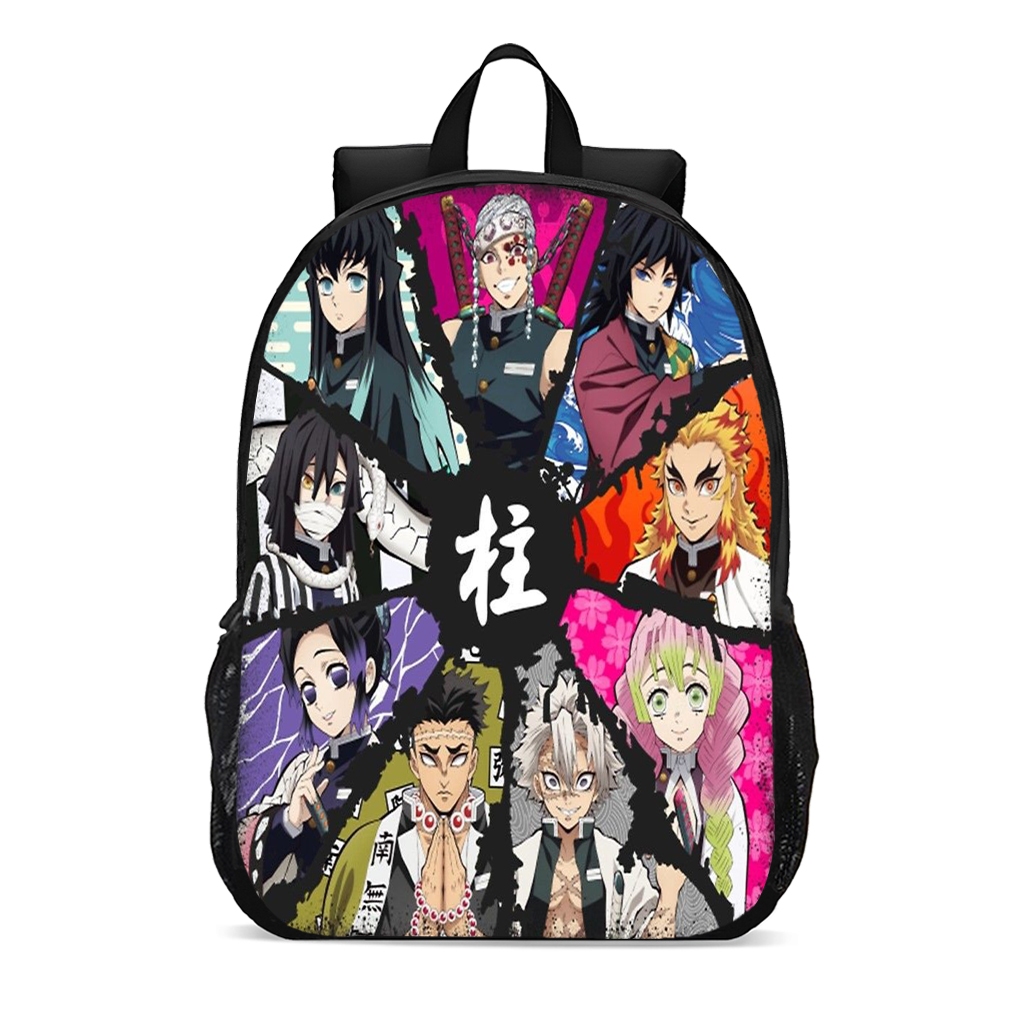 Mochila escolar juvenil infantil anime mangá personagens demon slayer serie promoção