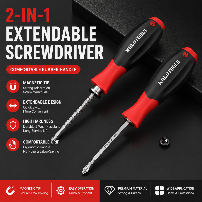 2 - em - 1 Dual Head Driving Driver Driver Bit Magnetic Interstitutável para Reparação e Manutenção em Casa