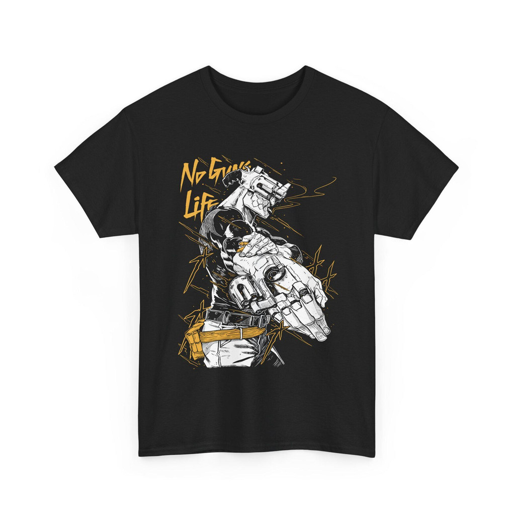 Camiseta Masculina Feminina No Guns Life Anime T‑shirt Unissex Streetwear Envio Imediato