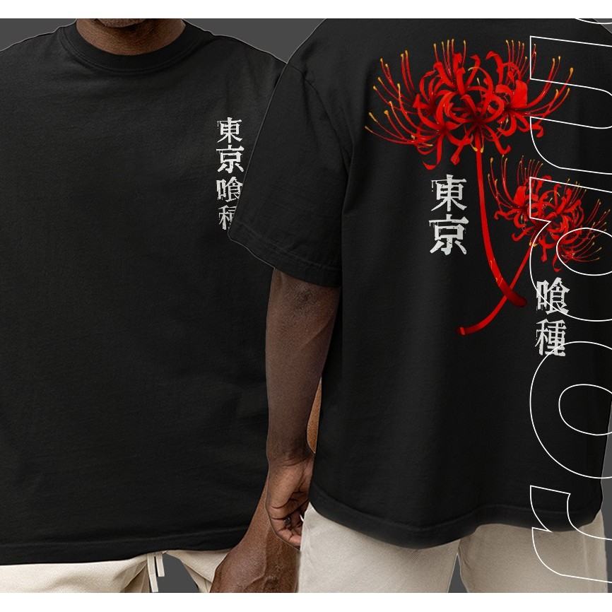[Camiseta Premium em Algodão Puro]GXG Camiseta Basica e OVERSIZED Tokyo Ghoul Lycoris Radiata Stage Life Anime Unissex
