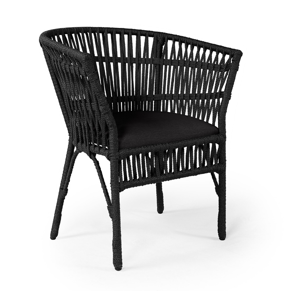 Poltrona Brisa Luxo e Resistência em Corda Náutica Jardim Varanda Deck Interno Externo