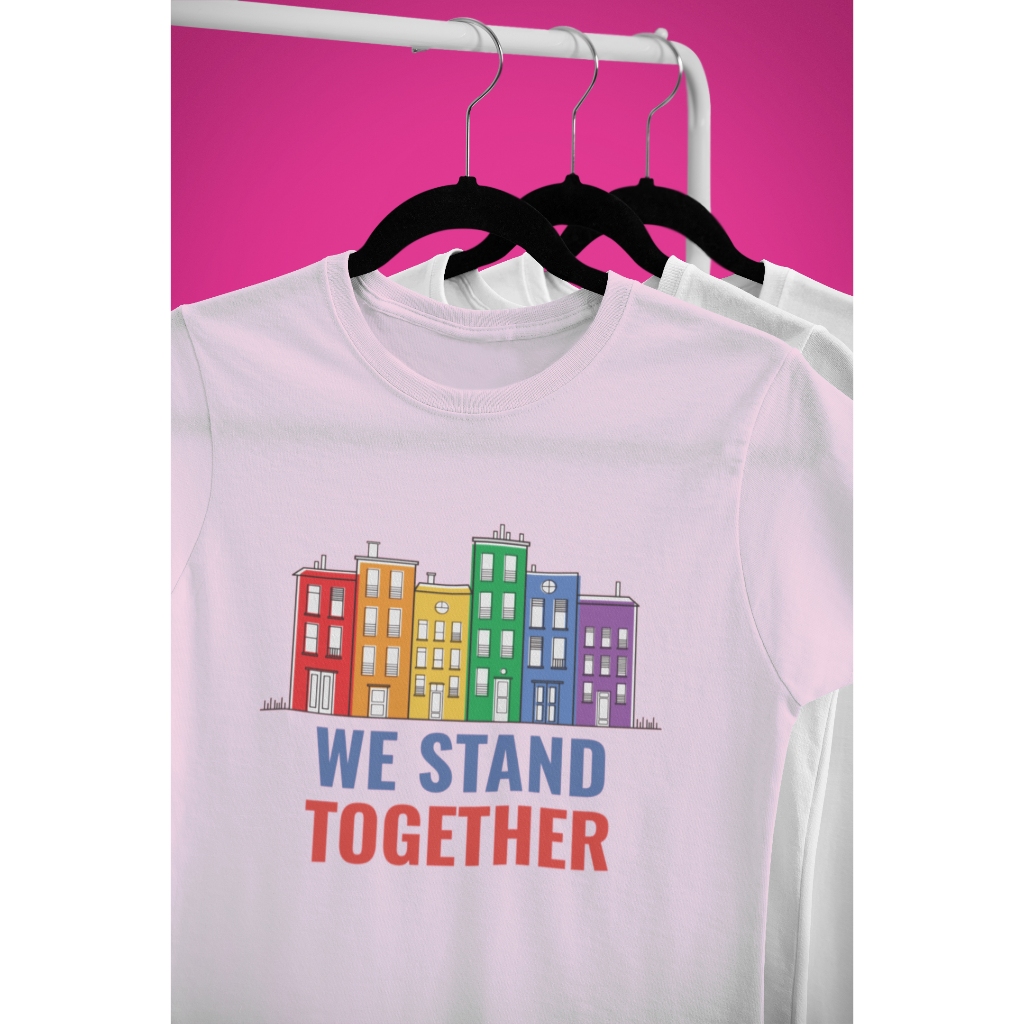 Camiseta We Stand Together LGBT Anti Pilling 100% Malha Premium MASCULINA/FEMININA