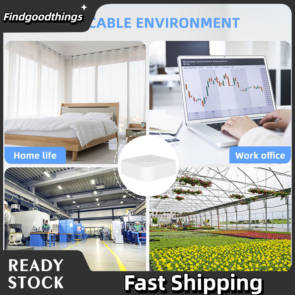 Findgoodthings-br Tuya Zigbee Intelligent Air Housekeeper Monitor de qualidade 6 em 1 PM2.5 / Formaldeído / TVOC / CO2