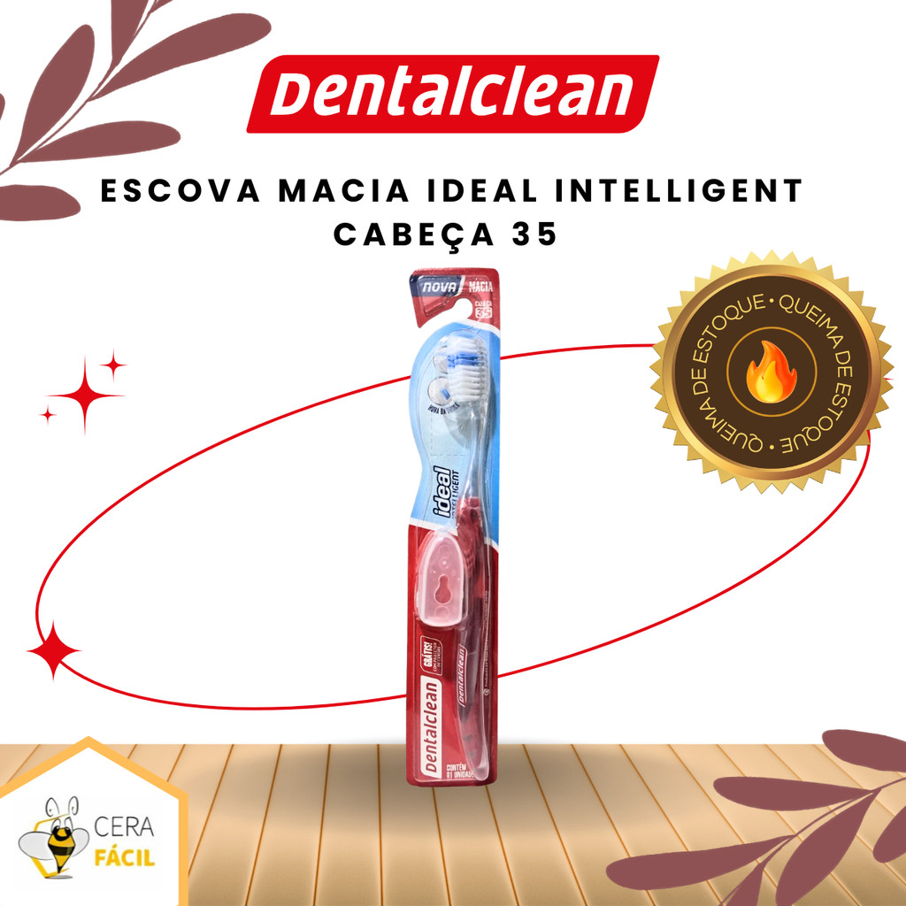 Escova de dente macia ideal intelligent com Protetor de Cerdas macia Dentalclean