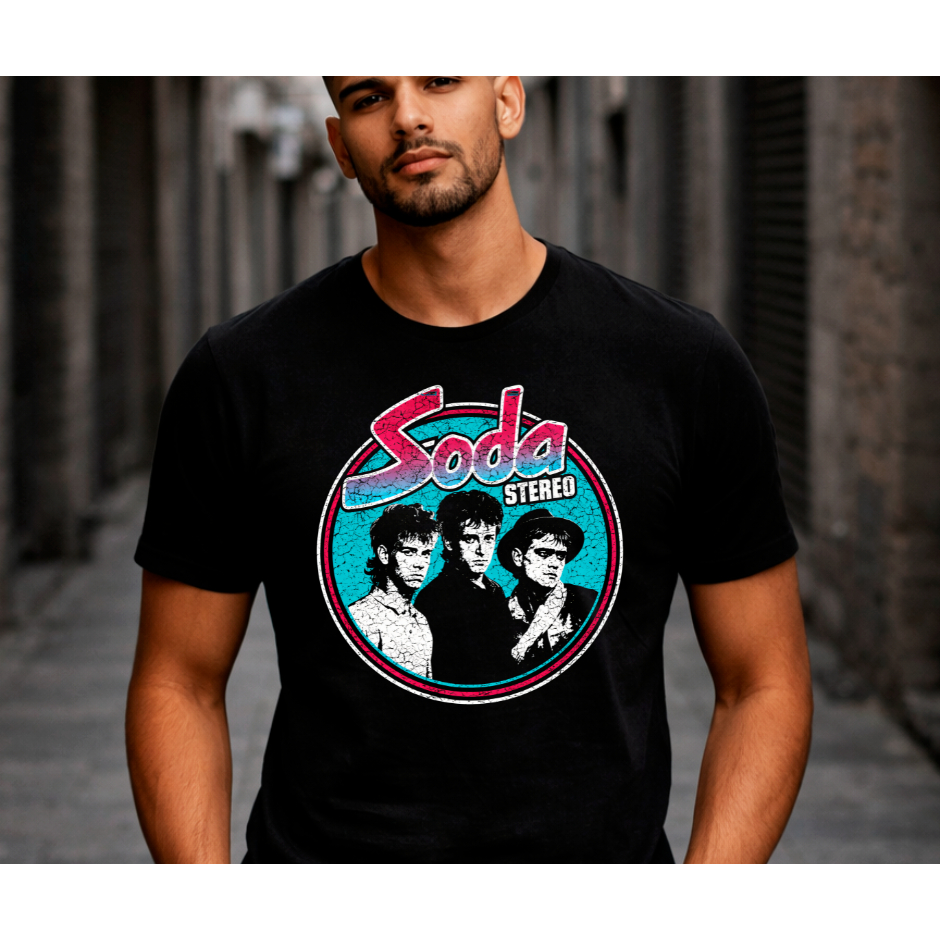 Camiseta Soda Stereo Banda Rock Latino Unissex 100% Algodão