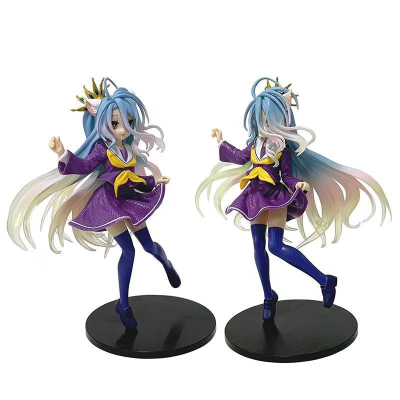 Anime NO GAME LIFE Shiro Uniforme Figura Brinquedo Modelo