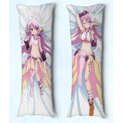 Travesseiro de Abraçar Body Pillow Dakimakura Tam 90X30 Anime No game no Life Jibril 02