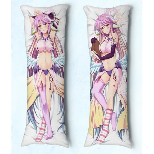 Travesseiro de Abraçar Body Pillow Dakimakura Tam 90X30 Anime No game no Life Jibril 01
