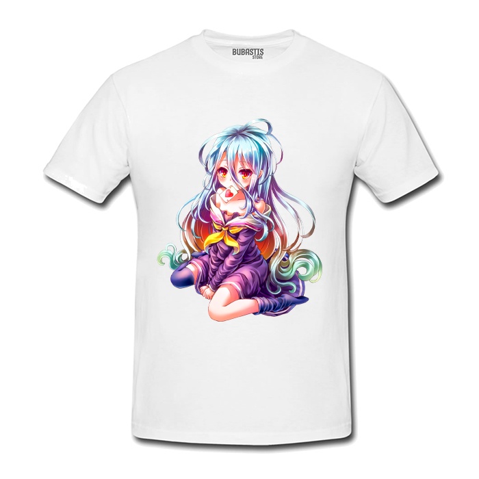 Camiseta No game No Life Anime Shiro Infantil Adulto Nerd Otaku