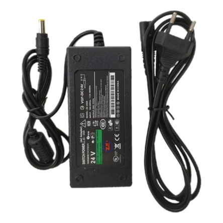 Kit 5 Peças - Fonte Estabilizada Bivolt 24v 2a Plug P4 2,1mm