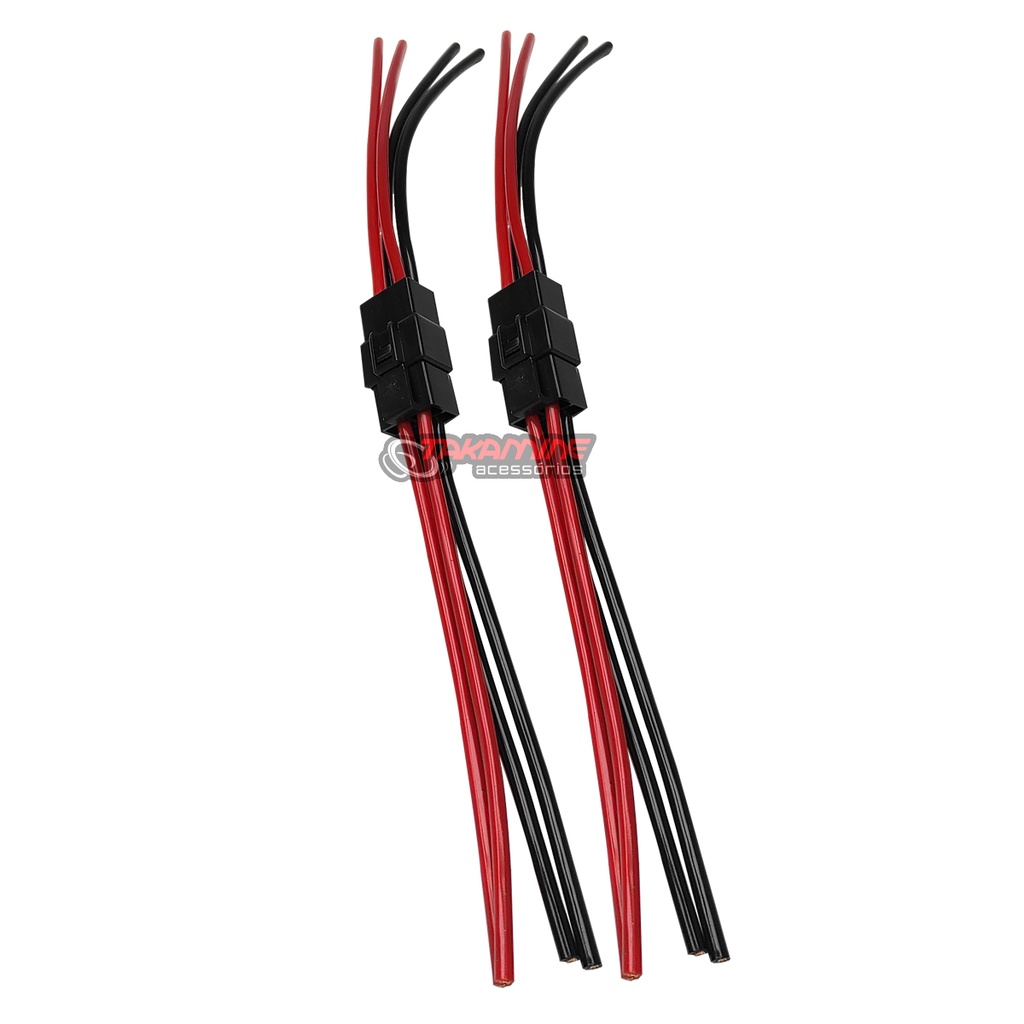 Kit 2 Chicotes Conector Plug 4 Vias 4mm P/ Alto Falante Farol Milha