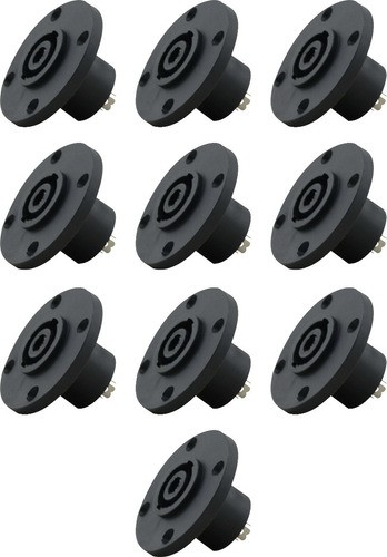 Conector Plug Speakon Fêmea Kit Com 10 Unidades Linha Pesada