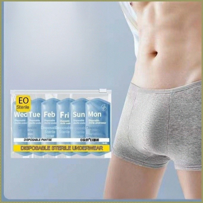 [Convenient For Travel] Men's Portable Disposable Underwear/Boxer Briefs/Hotel/Business/Travel/Outdoor Use