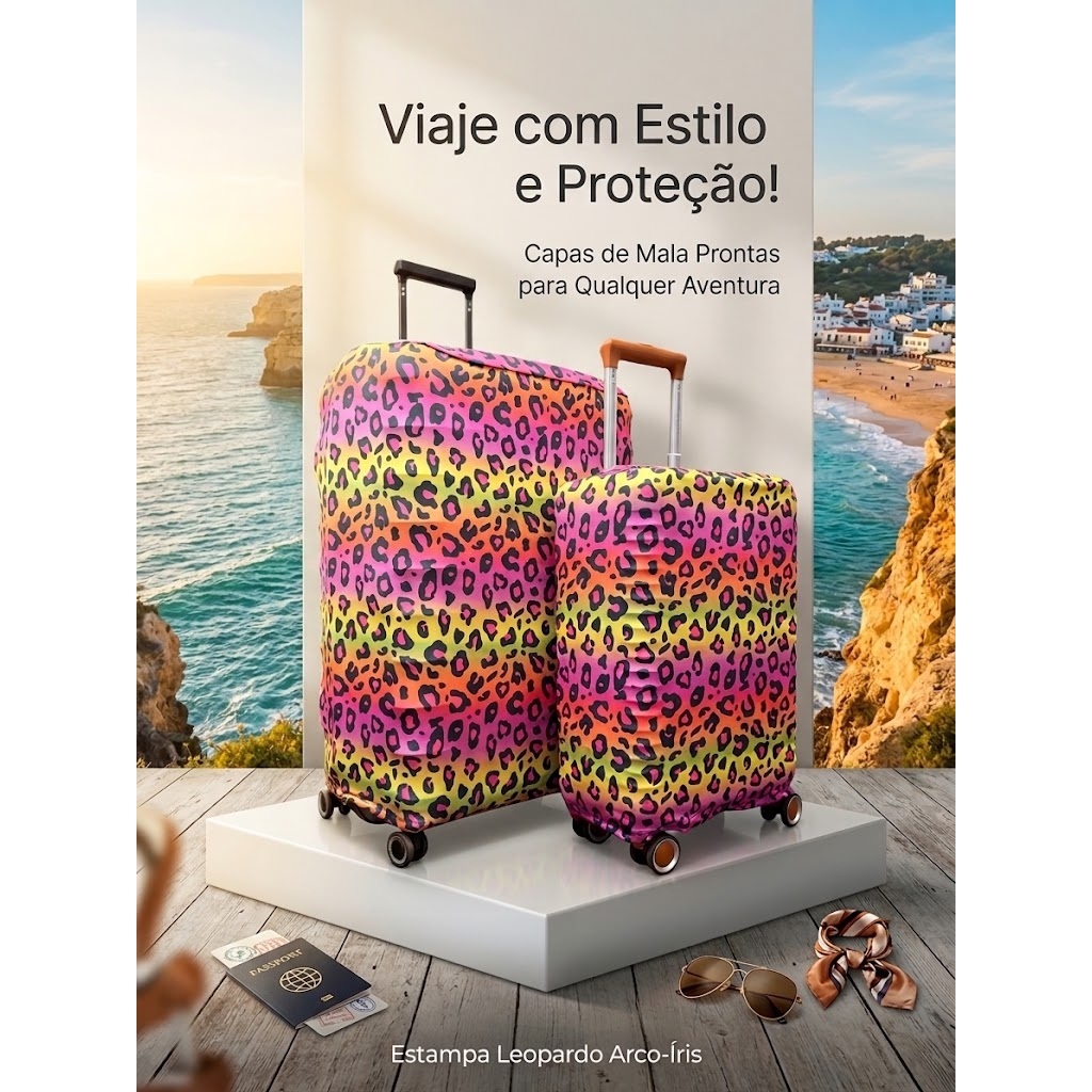 Capa Proteção Mala Luxo Malha 10 a 23kg viagem protecao cuidado aeroporto cuidado aviao onibus passeio trabalho business