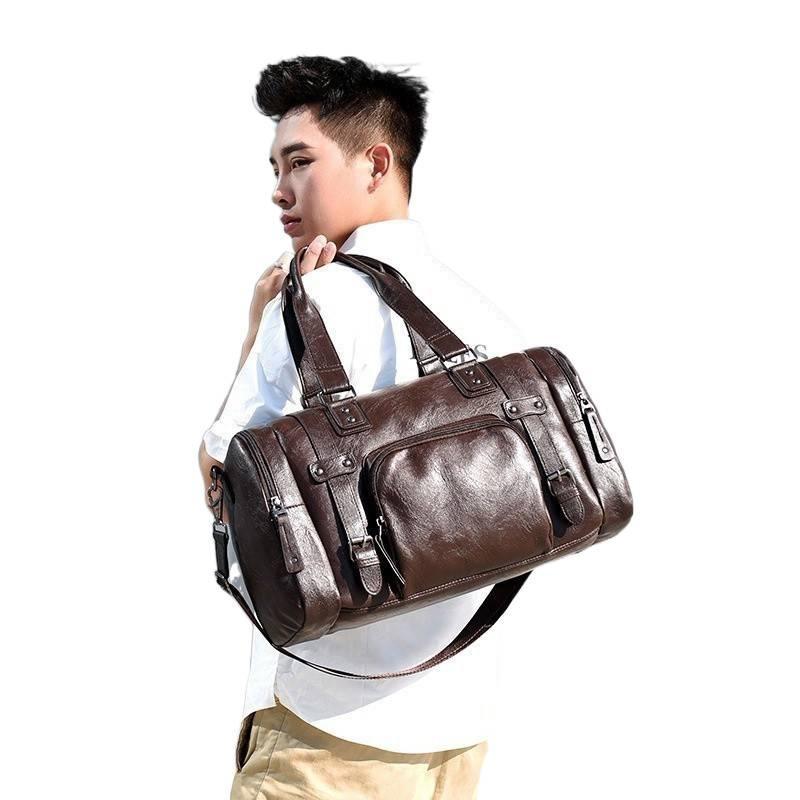 Homens Viajando Bolsa Bolsas De Ombro Casual Outdoor Business Aptidão PU