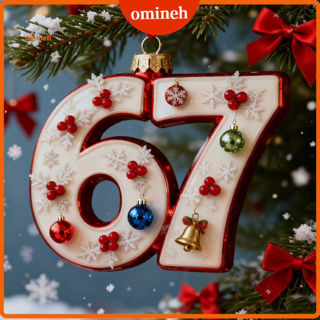 Christmas Ornaments for Teens Meme Decorations Funny Six Seven Ornament 2d Flat Decoration Gift for Adults – Humorous