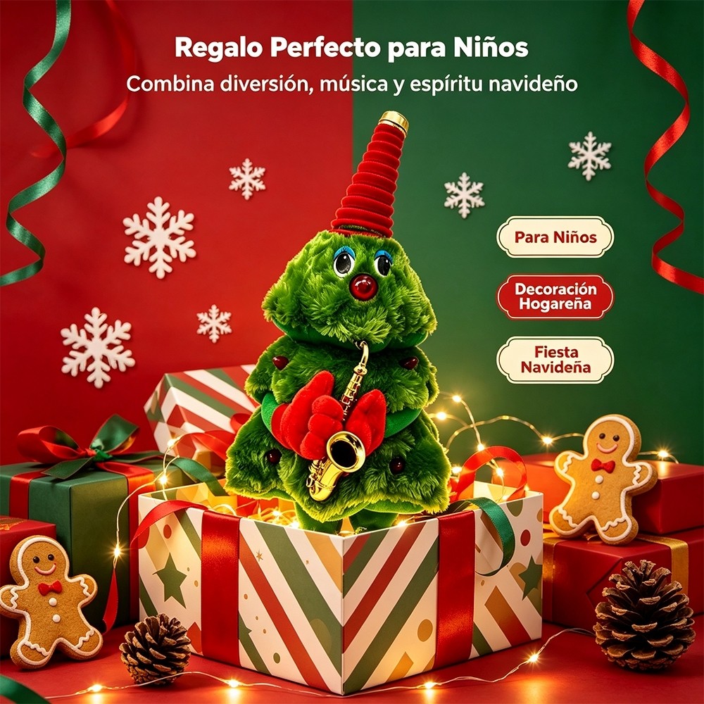 Electric Plush Toy Christmas Tree Singing and Dancing Gift Ornaments