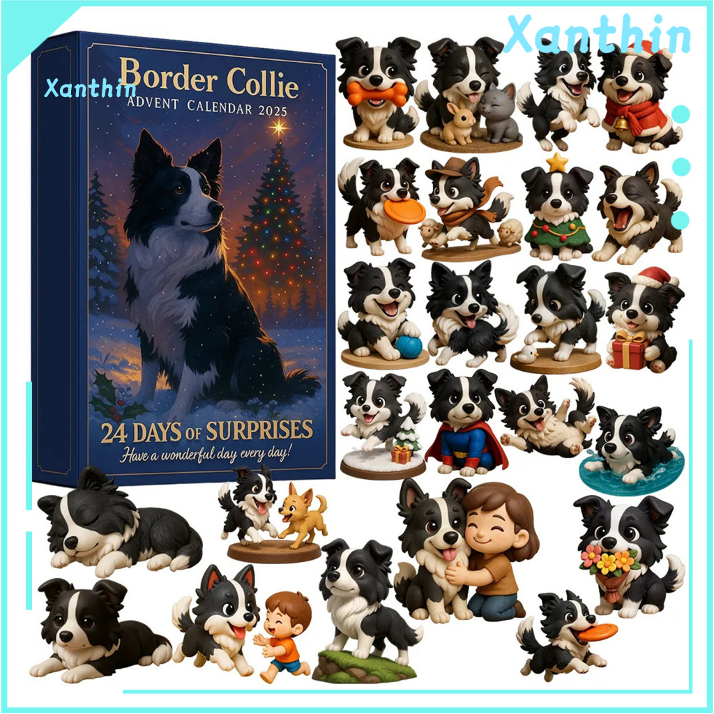 Christmas Dog Ornament Countdown Advent Calendar 2025 24 Days Cute Labrador Shepherd Ornaments Holiday for