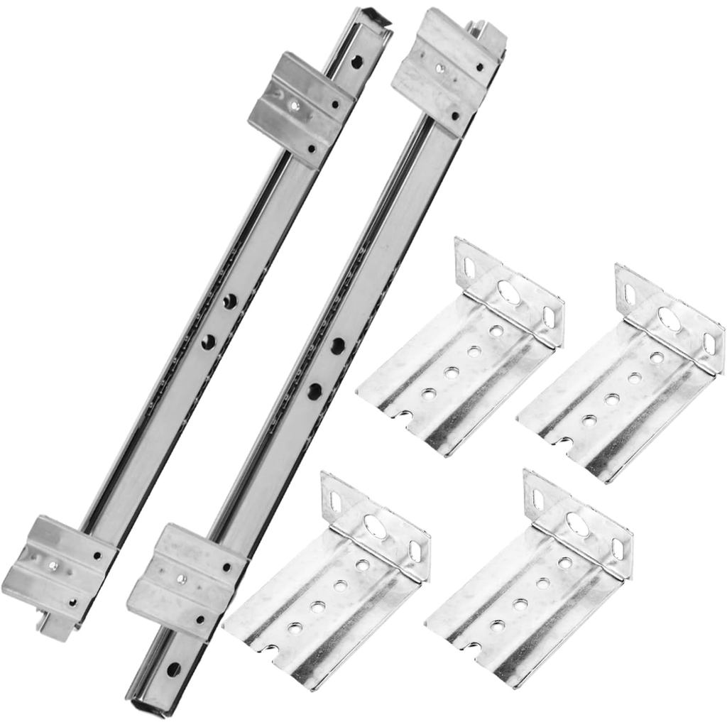 Outanaya 13.77 Inch Bearing Keyboard Slide Rails Soft-Close Under Desk Drawer Slides for Custom Keyboard Tray Mount with