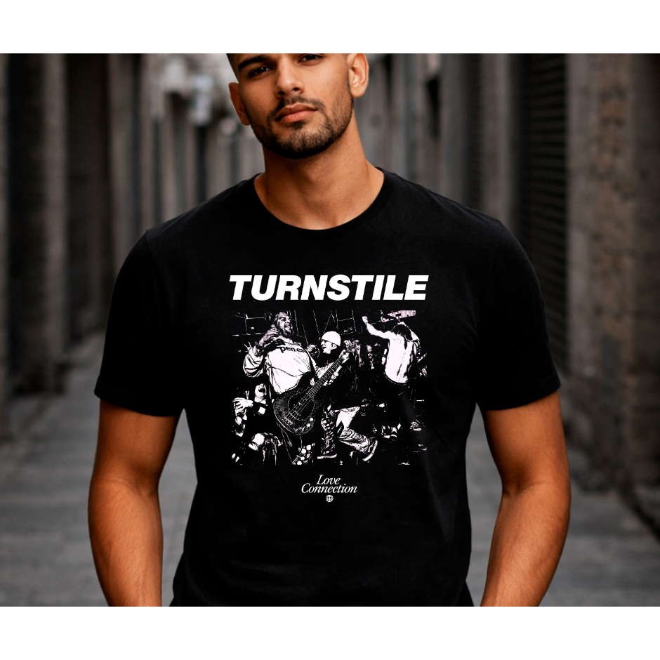 Camiseta Turnstile Love Connection Banda Hardcore Unissex 100% Algodão