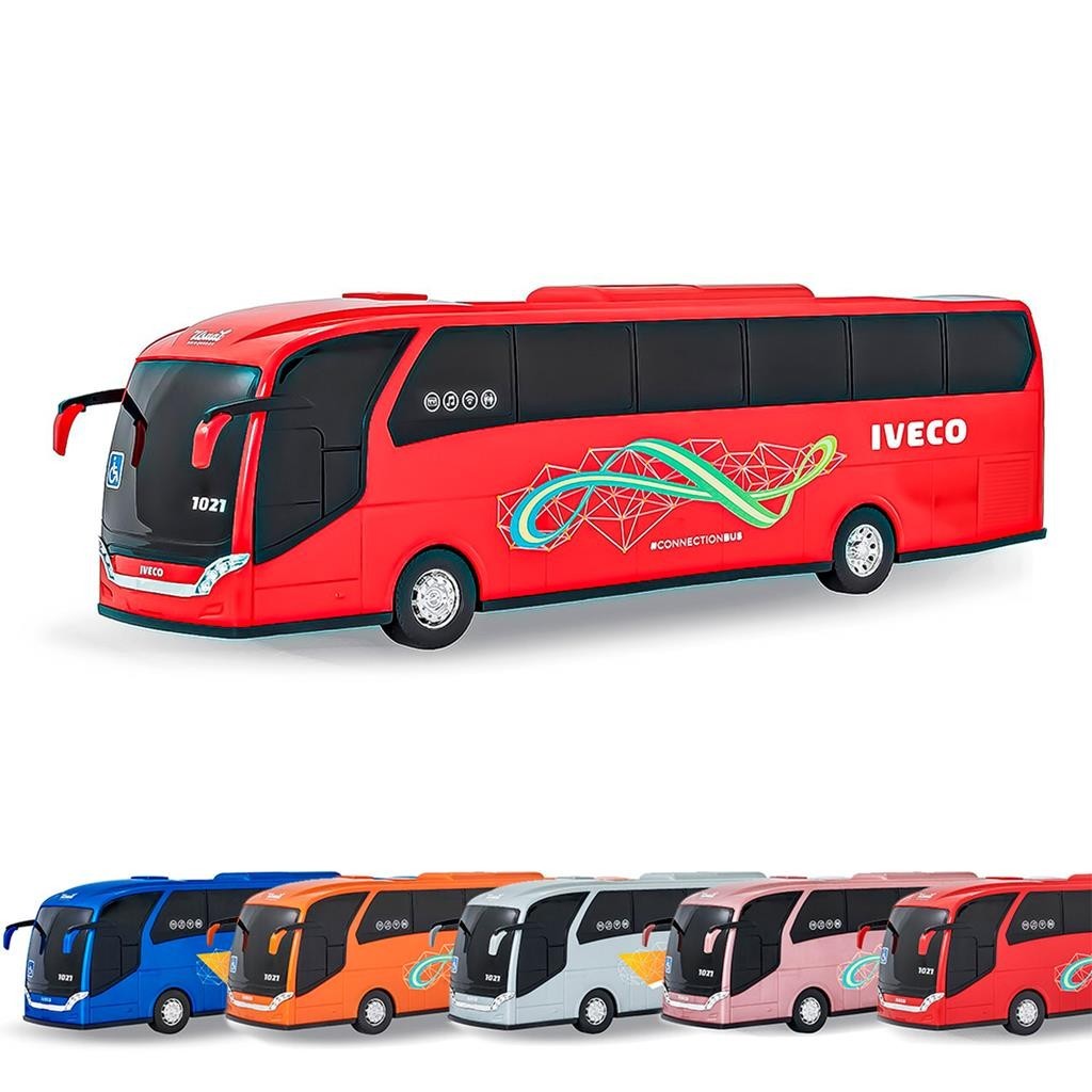 Onibus Iveco Connection Carrinho Grande 1:30 Modelo Realista Colecionavel - Usual Brinquedos