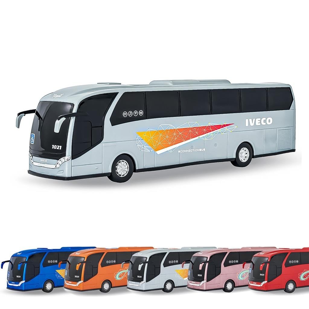 Onibus Busao De Brinquedo Miniatura Iveco 1:30 Connection Carrinho Colecionavel - Usual Brinquedos