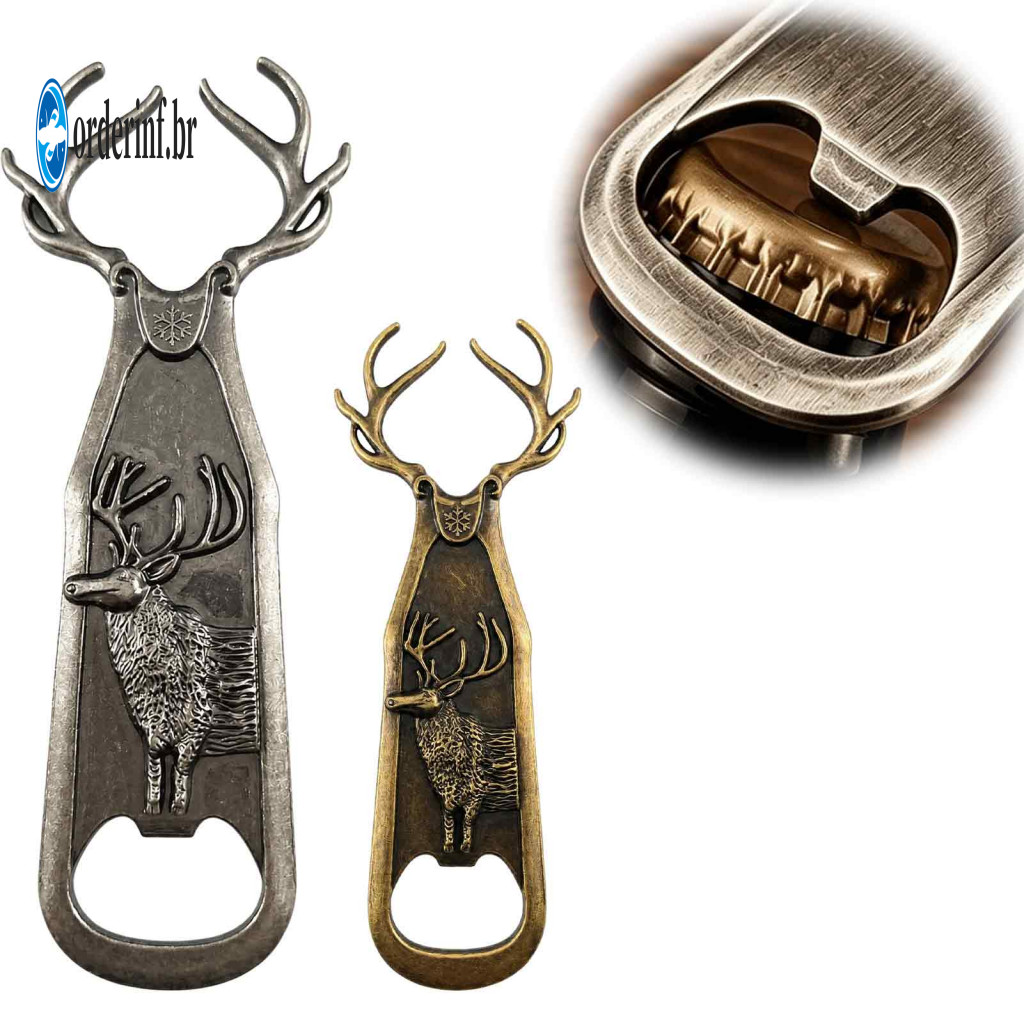 Retro Elk Antler Bottle Opener Decorative Design Heavy Duty Metal Beer Cap Remover Style Durable Kitchen Home Bar for So