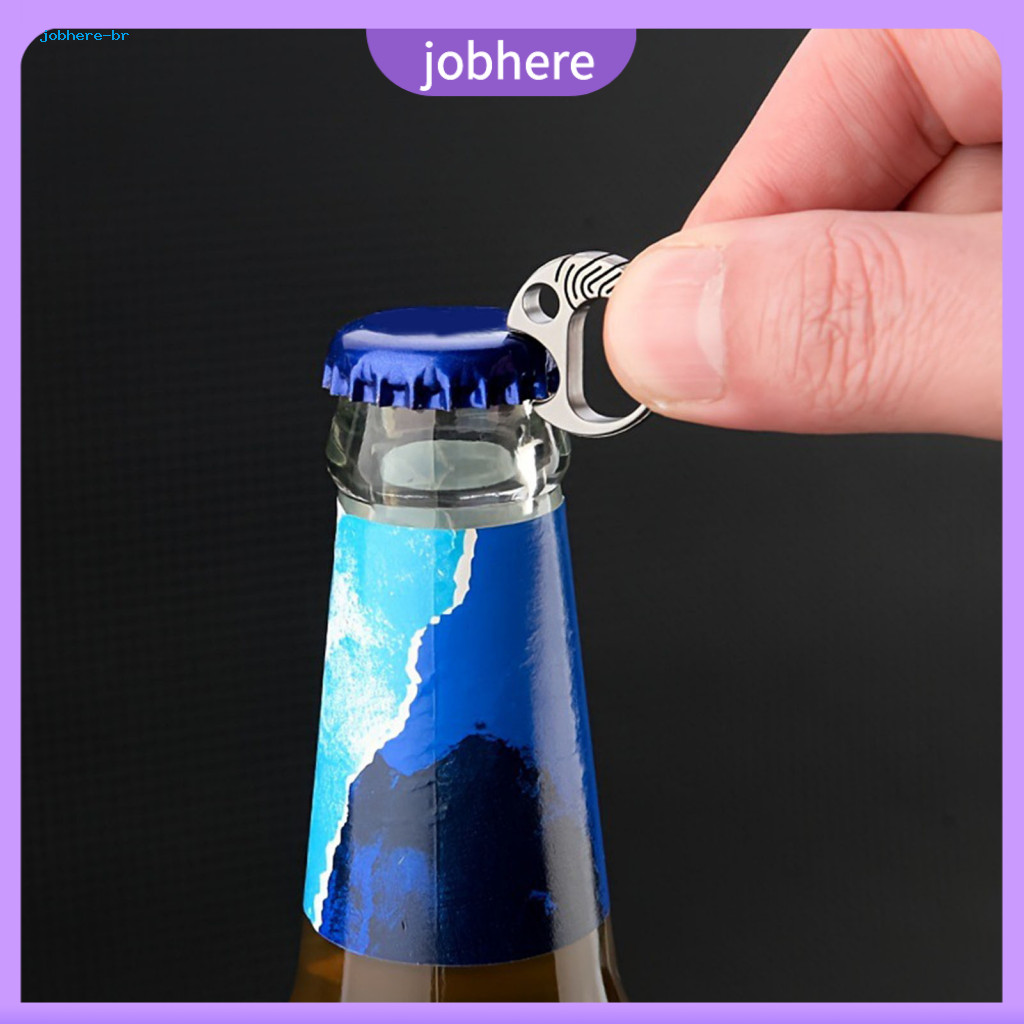 Goldfish Bottle Opener Shape Keychain Lightweight Titanium Alloy Portable Beer Soda Cap for Outdoor Travel Durable and E
