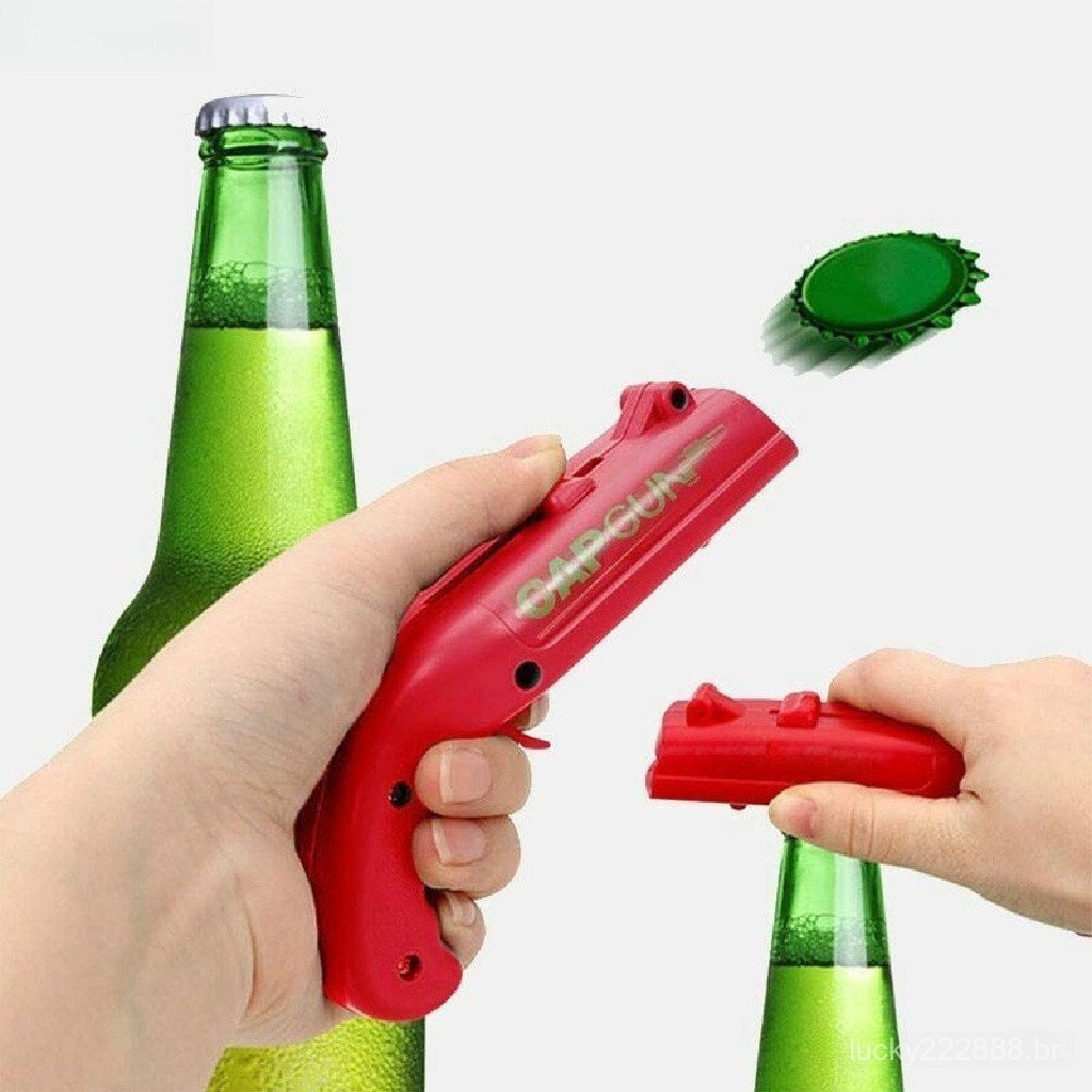 Houl Portable Pistol ShapPED Easy Creative Opener Flying Bottle Launcher Beer Cap GUSB
