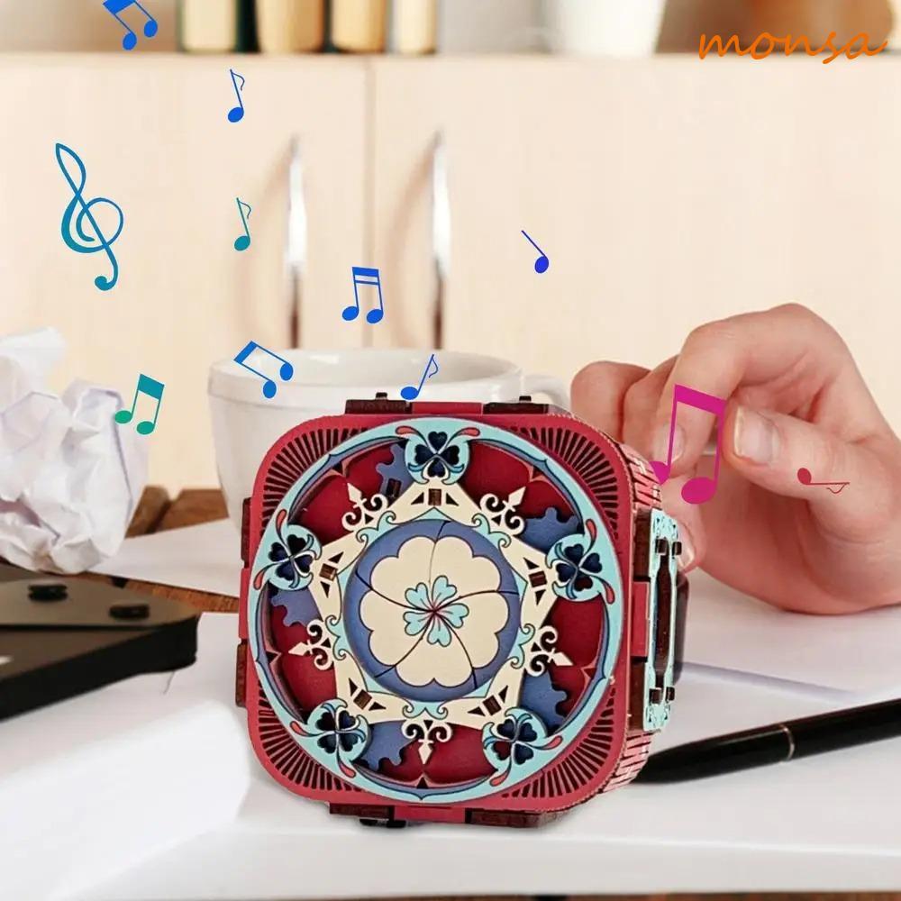 MONSA Music Box Puzzles , City of Sky Handmade 3D Puzzle , Craft Creative DIY Assembly Ring