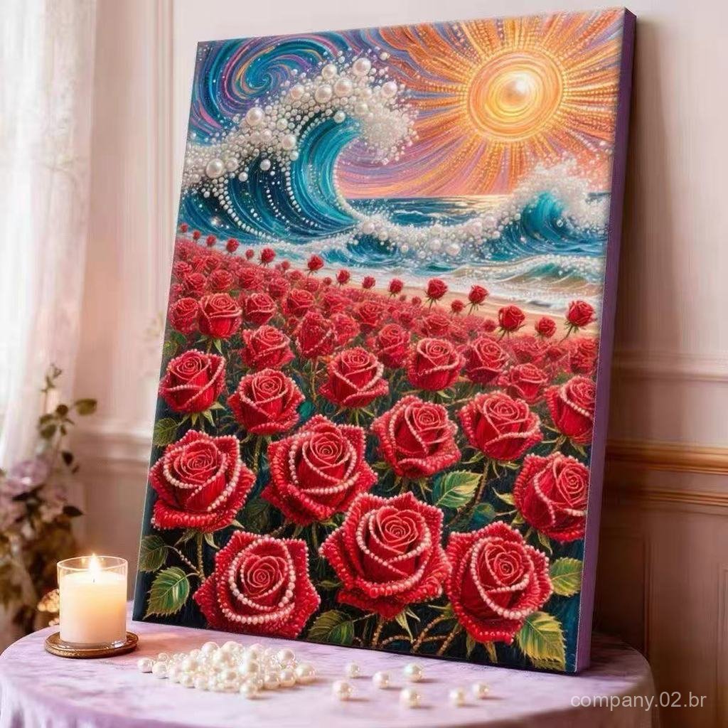 DIY Pearl Painting Oil Painting Sunflower Handmade Creative Material Kit High-Value 3D Photo Frame Decorative Painting O