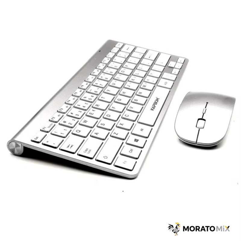 KIT Teclado e Mouse Sem Fio Premium -  Slim Elegante e Silencioso 2.4GHz Plug Play para PC Celular Notebook Windows Mac