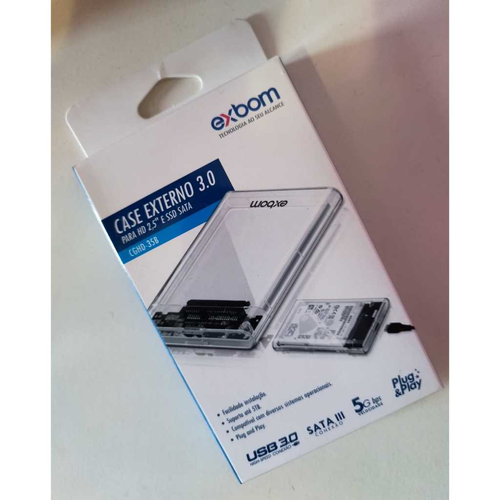 Hd Externo Slim 500gb Transparente Usb 3.0 Plug And Play