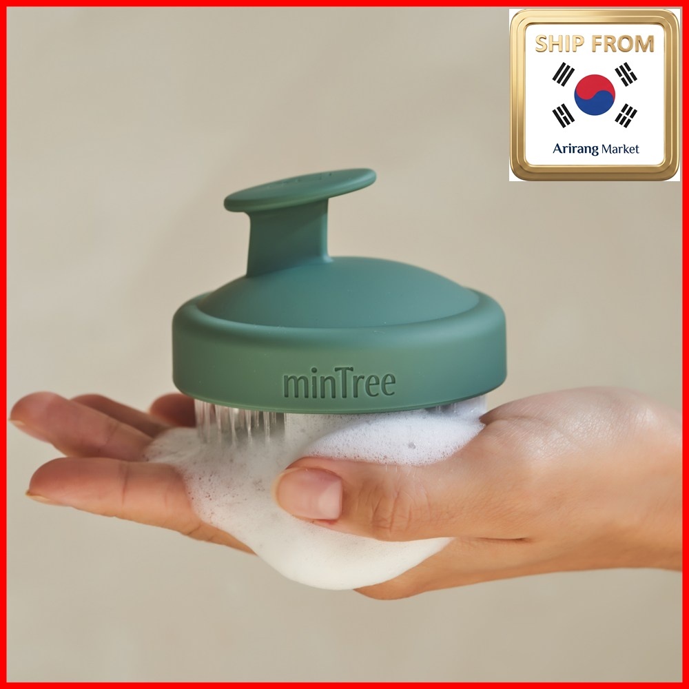 [Beleza Coreana] MinTree Soft Dual-Bristle Scalp Massager Escova De Lavagem De Cabelo Suave Para Unhas Compridas Refresc