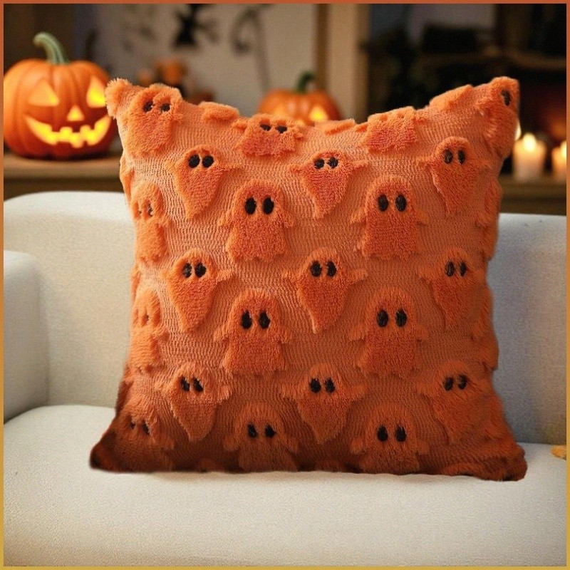 Pillowcase Soft and Comfortable Fun Toys Collection and Display V Elvet Ghost Patterns Layering