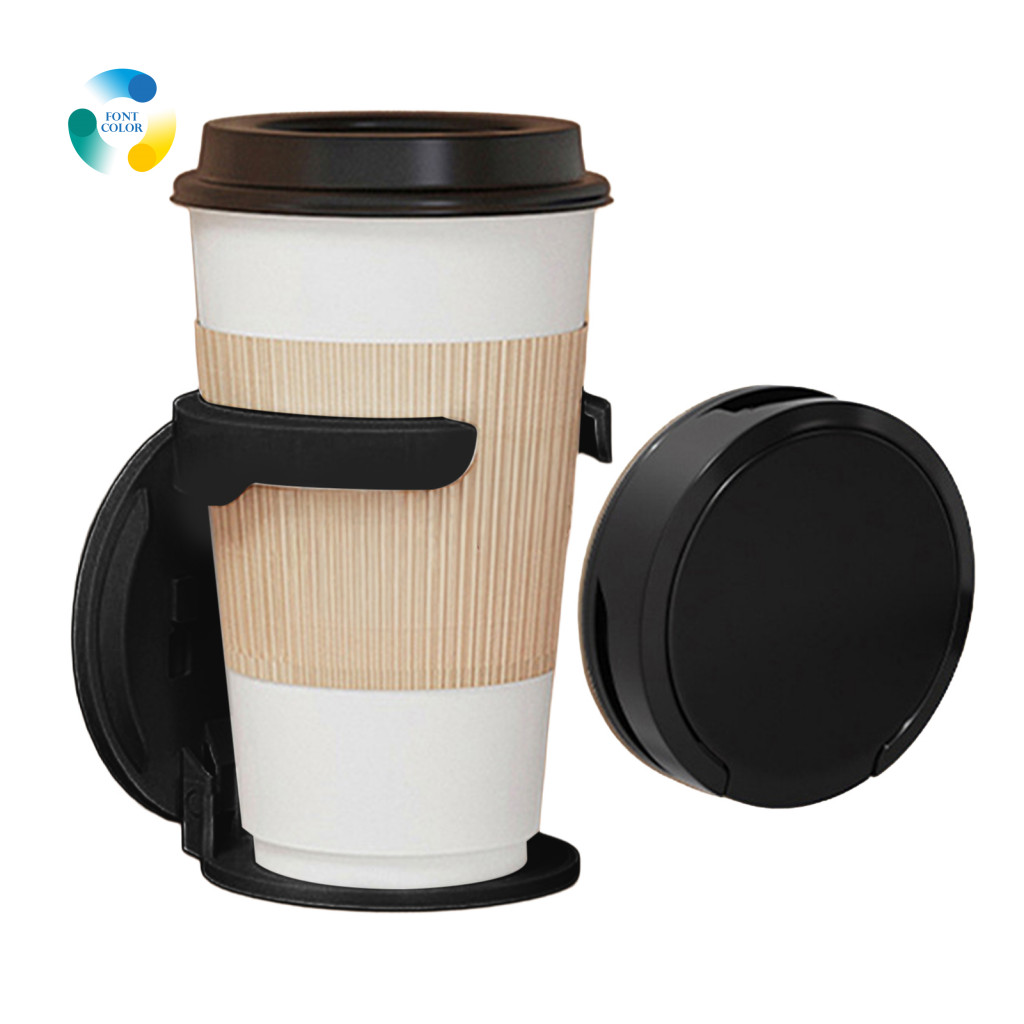 Universal Foldable Cup Holder Space Saving Drink Mount 2pcs Wall Mounted – Space-saving Adhesive Rack for Coffee Mugs