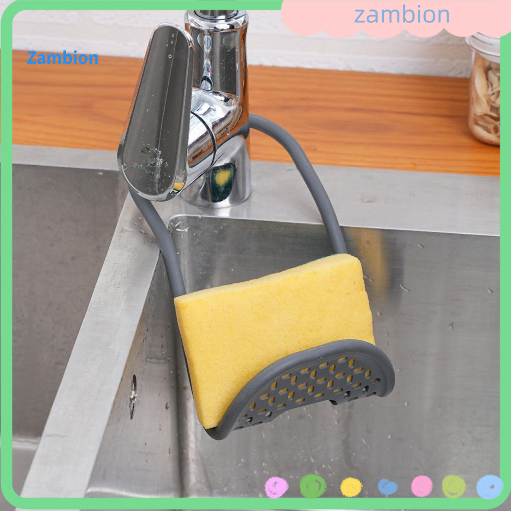 Sink Sponge Drying Rack Kitchen Holder Faucet Hanging Self-draining Flexible Organizer Durable Pp for Tools and for Sout