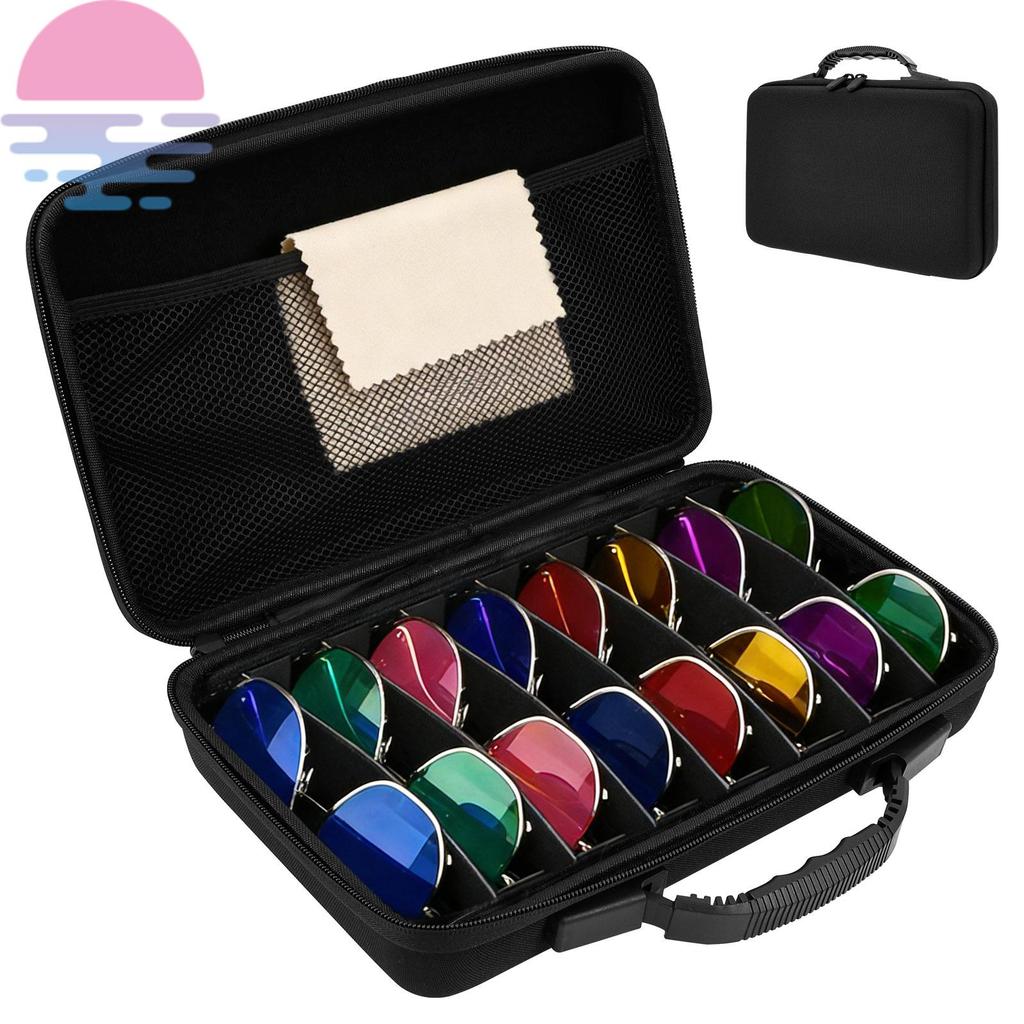 Organizador De Óculos De Sol Para Viagem ​ Com Slots Ajustáveis Hard Shell Estojo De Homens E Mulheres SHOPSKC3696