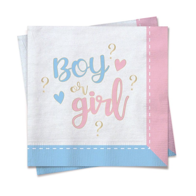 Guardanapo Estampado Chá Revelação 24,5x24,5cm Cromus com 20 Unidades