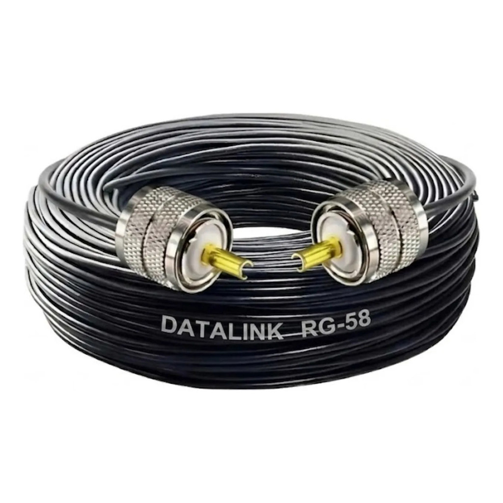 Cabo Coaxial Rg58 95% Malha 20m Datalink  Px Soldado