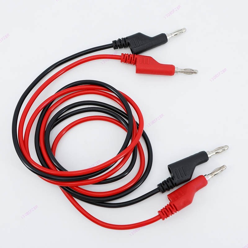 50cm 100cm Duplo 4mm Empilhável banana Para Plug Cabos Cabo De Fio Multímetro Teste Leva Elétrico Vermelho/Preto 1000V 1