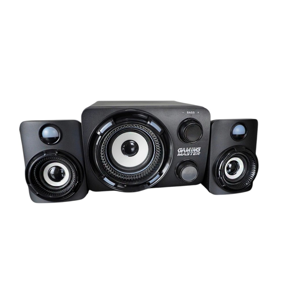 Caixa de som com Subwoofer Gamer SS-9800 Led 2.1 Stereo 9.9w Rms Cor Preto com controle de grave e volume