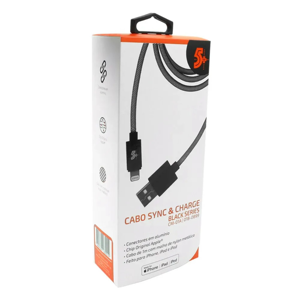 CABO SYNC & CHARGE BLACK SERIES - LIGHTNING - 1M