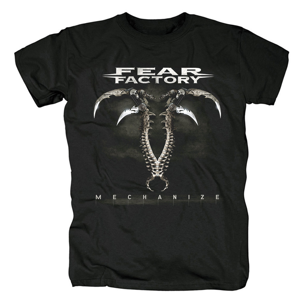 Music.Soul Camiseta Unissex Fear Factory Death Metal Industrial Noise Estampada Estilosa Confortável Atemporal Retrô