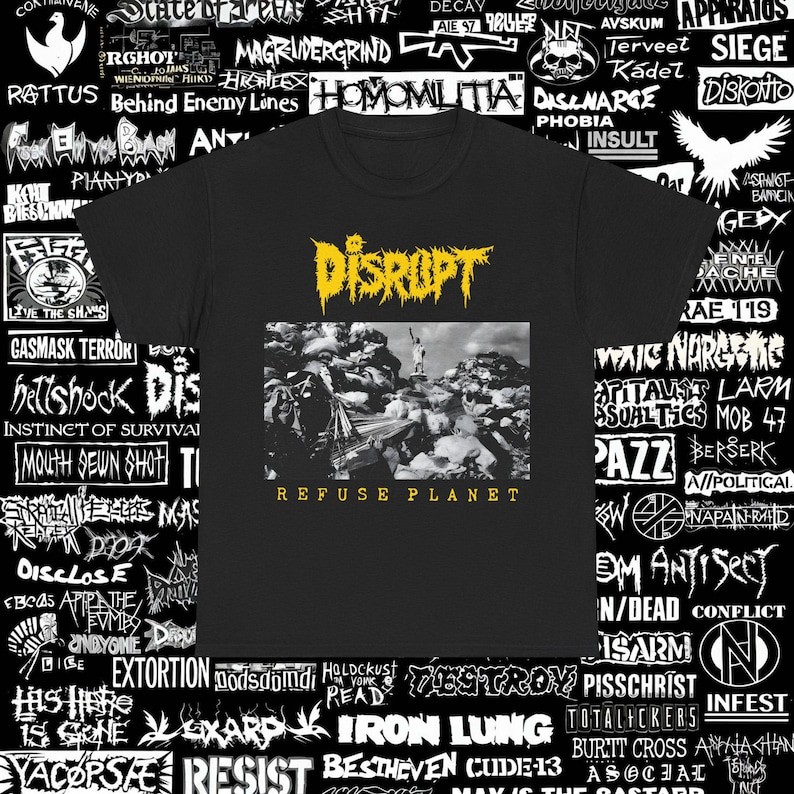Music.Soul Camiseta Unissex Punk Doom Extreme Noise Terror Estampa Moderna Confortável Estilosa Casual