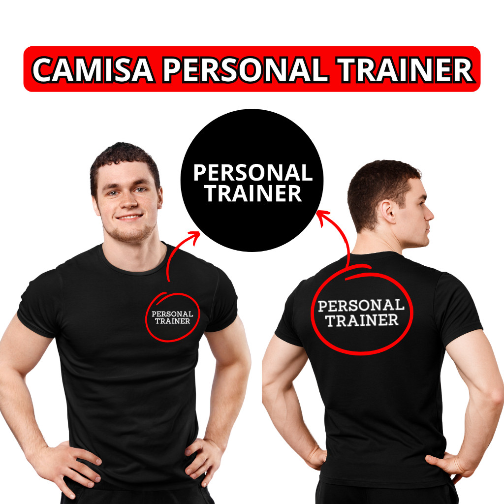 Camiseta Personal Trainer e Professores Academia - Dry Fit Tecido Leve