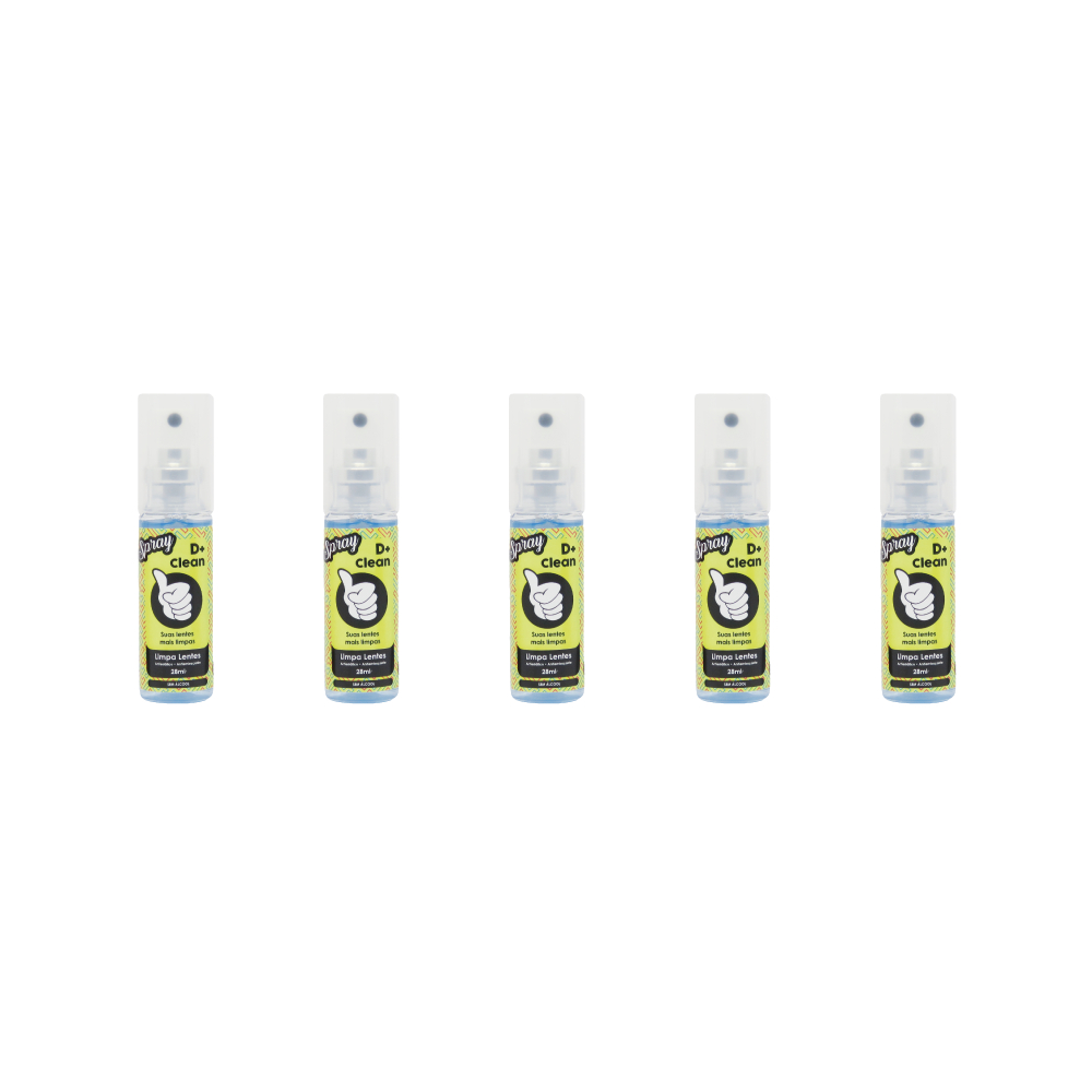 Kit com 5 Limpa Lentes Para Oculos Telas Celular 25ml