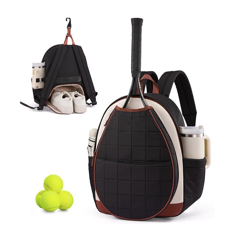 [Estoque pronto] Novo estilo de bolsa de tênis feminina Casual com porta-copos e compartimento para sapatos Bolsa acolch